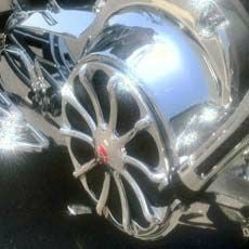 BATTISTINIS　ワイヤーフレーム・ダービーカバー　クローム/ブラック-02