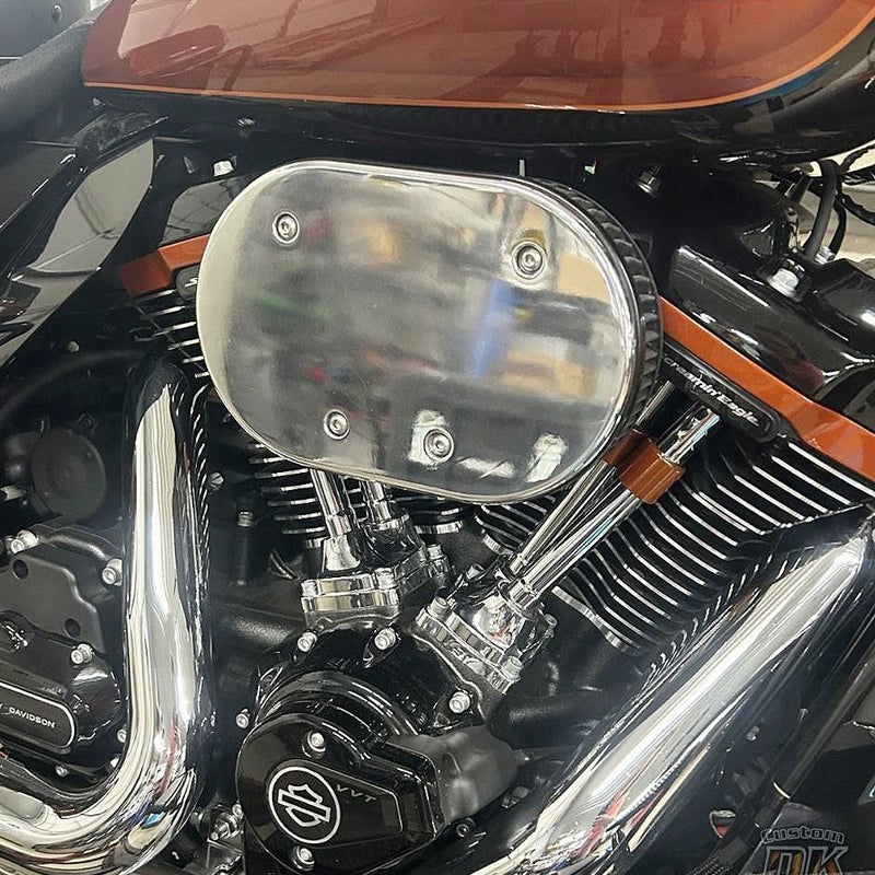 2025以降 ツーリング、ソフテイル NEXGEN 828 ハイフロー エアクリーナーキット スムースポリッシュ DK Custom