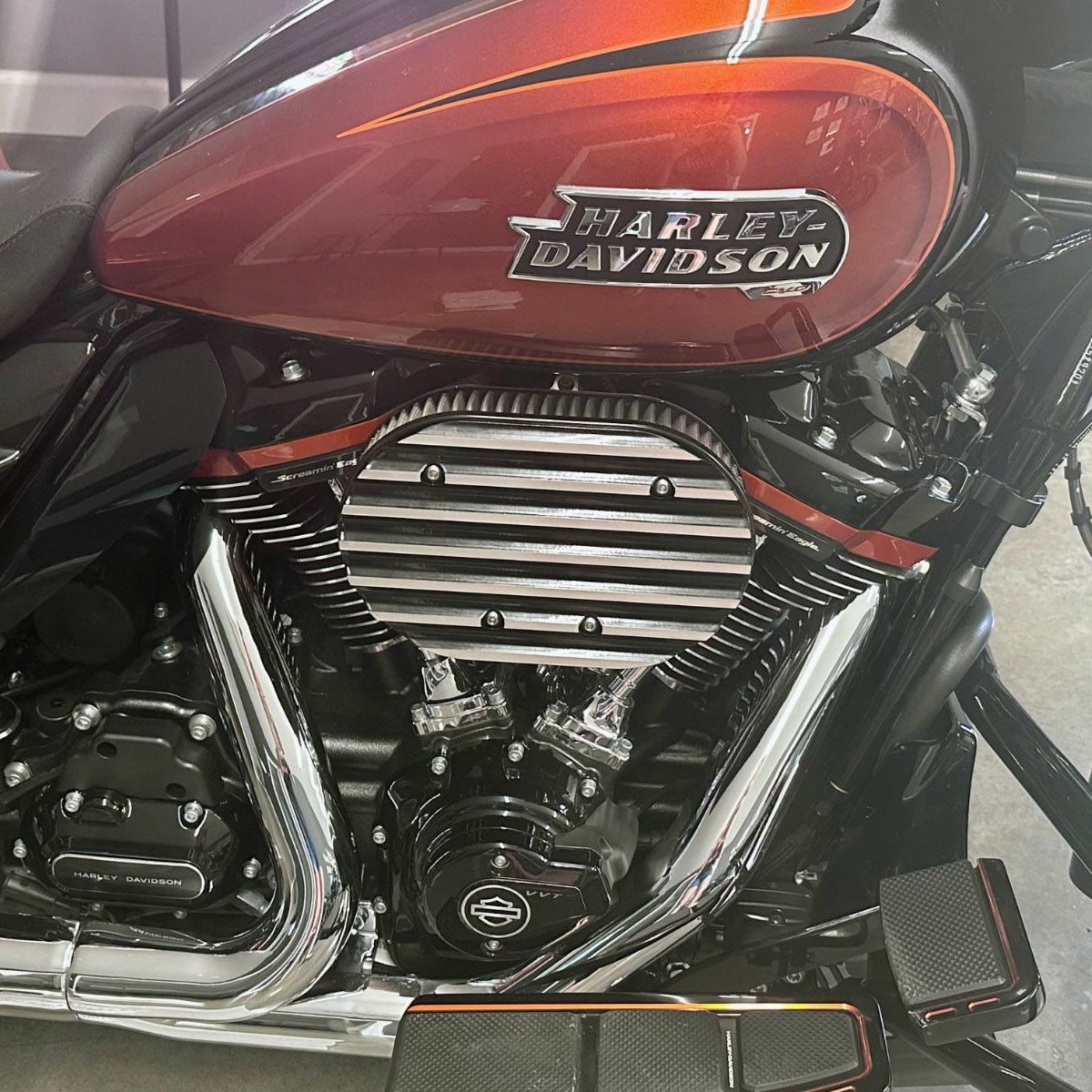 2025以降 ツーリング、ソフテイル NEXGEN 828 ハイフロー エアクリーナーキット コントラスト DK Custom 4