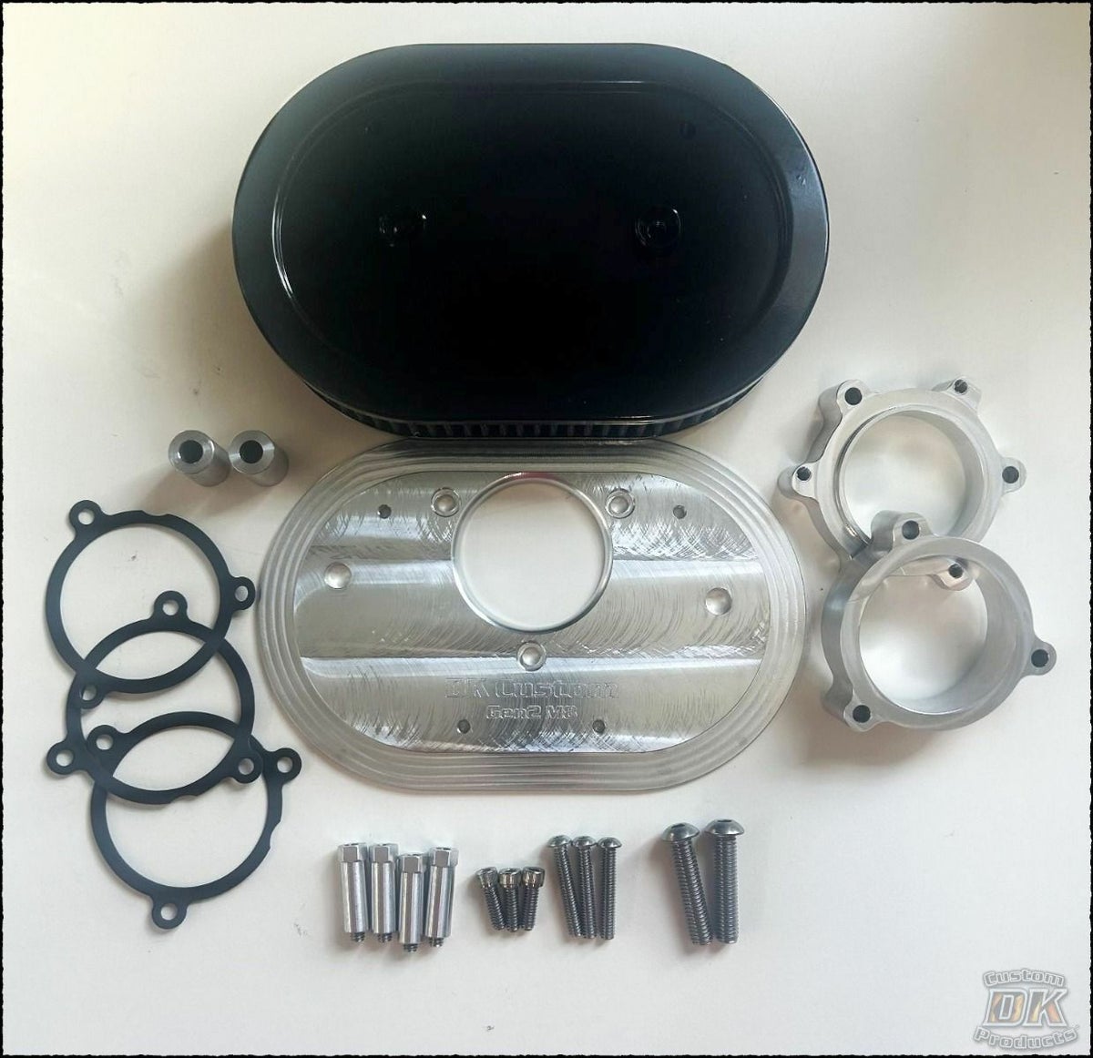 2025以降 ツーリング、ソフテイル NEXGEN 828 ハイフロー エアクリーナーキット コントラスト DK Custom 6