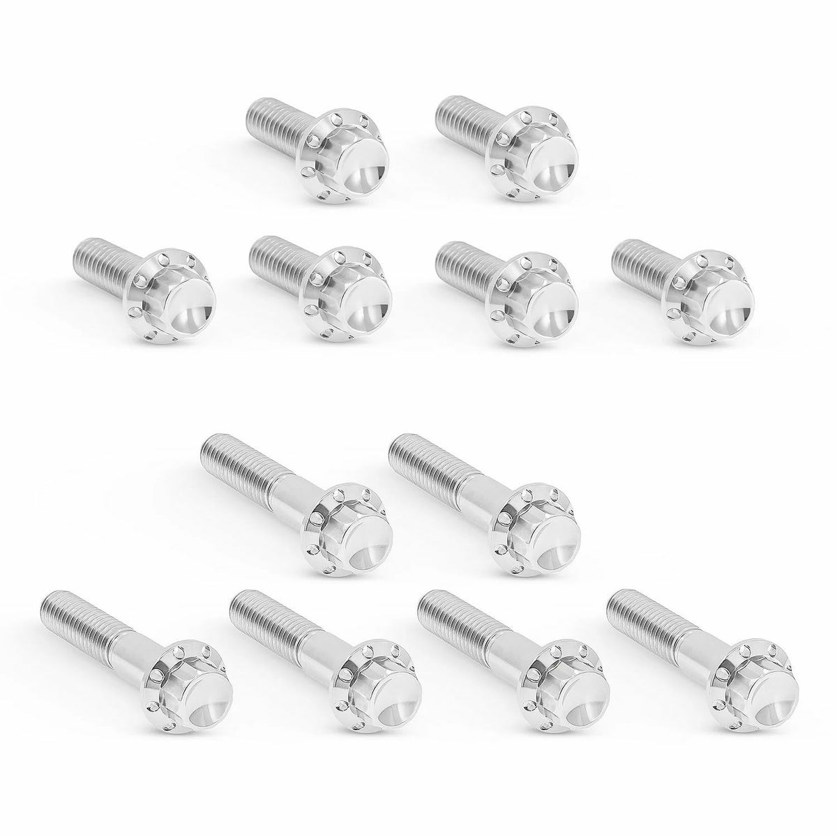 Arlenness（アレンネス） チタン 12ポイント ロッカーボックス ボルトキット ポリッシュ ツインカム ツーリング、ソフテイル、ダイナ