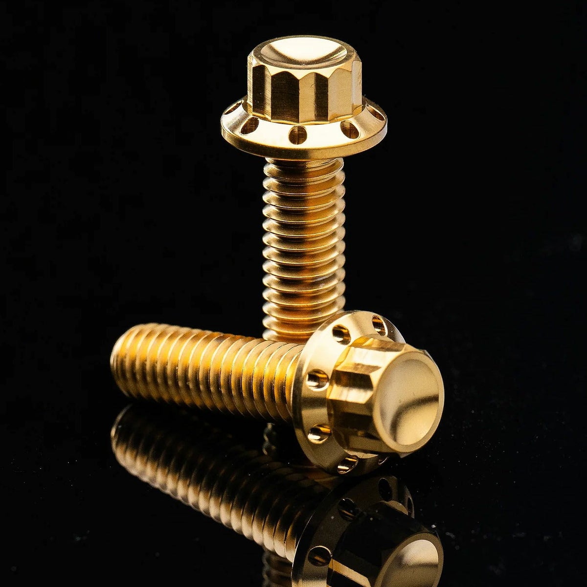 Arlenness（アレンネス） チタン 12ポイント ロッカーボックスボルトキット ゴールド M8 ツーリング、ソフテイル 2