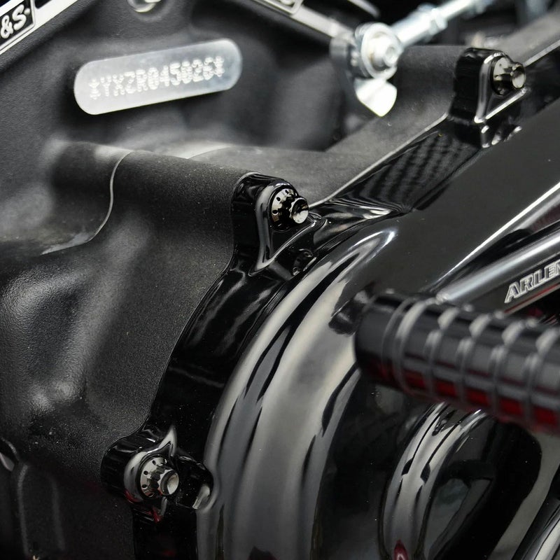 Arlenness（アレンネス） チタン 12ポイント プライマリーカバー ボルトキット ブラック M8 ソフテイル