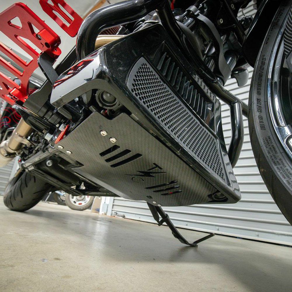  2024以降 ツーリング スキッドプレート ウーブンカーボン レッド THRASHIN SUPPLY 