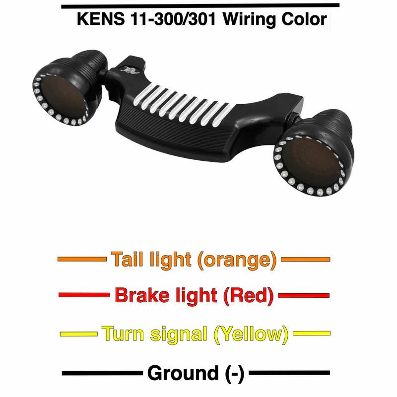 2014～2023 FLHX/S、FLTRX/S、FLHRXS ネオフュージョン バガーコンビネーション LEDテールライト ブラック ケンズファクトリー 5