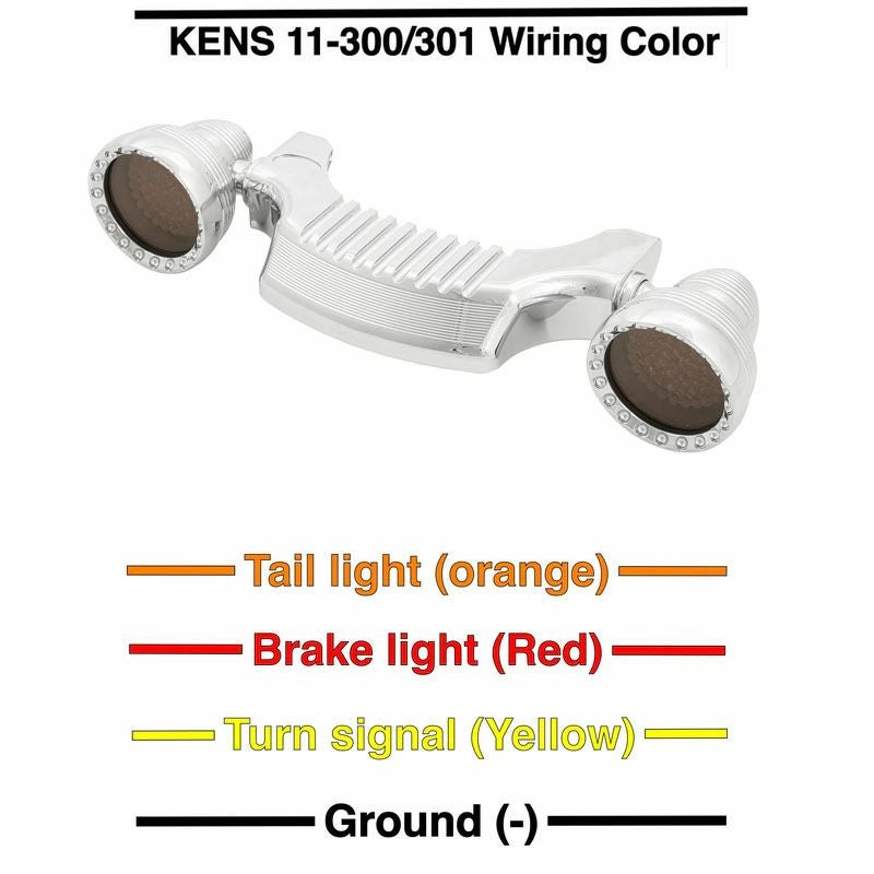 2008～2023 FLHX/S、FLTRX/S、FLHRXS ネオフュージョン バガーコンビネーション LEDテールライト クローム ケンズファクトリー 3
