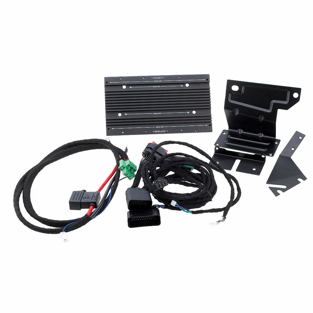 ハーレー 1998～2013 ツーリング アトム ミニ アンプ 取り付けブラケット、ハーネスセット Precision Power（プレシジョンパワー）