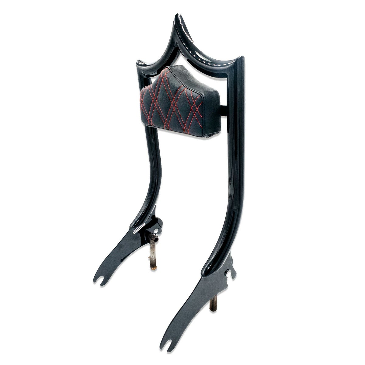 Next Level シート/バックレストセット ダブルダイアモンド (グロスブラック/レッドステッチ)5