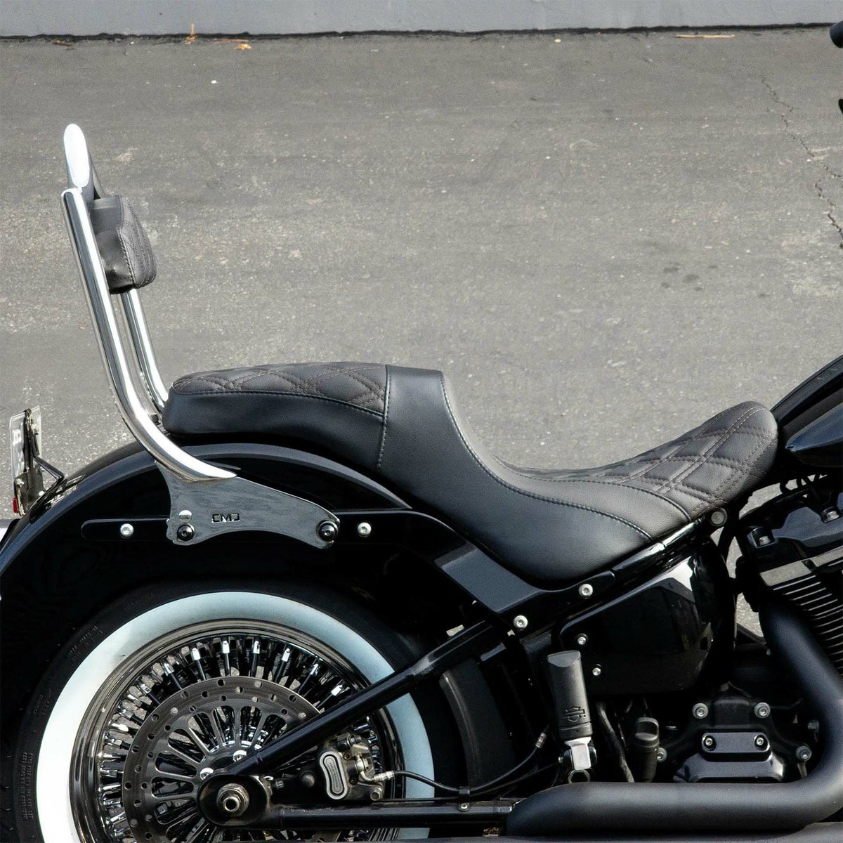 Next Level シート/バックレストセット ダブルダイアモンド (クローム/ブラックステッチ)