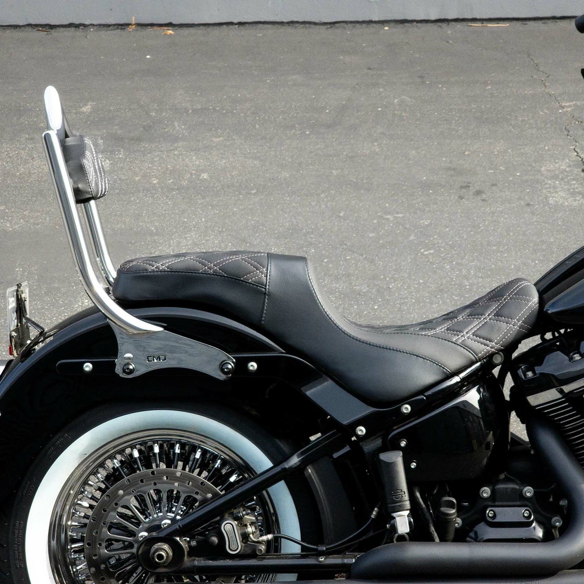 Next Level シート/バックレストセット ダブルダイアモンド (クローム/ホワイトステッチ)