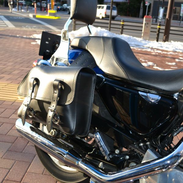 La Rosa Design サドルバッグ（本革）左右　ブラック-02