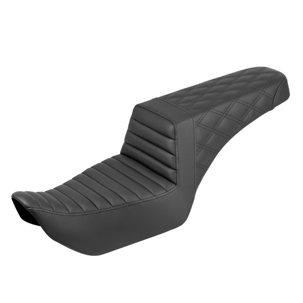 RH975 ナイトスター ステップアップシート フロントTR/リアLSステッチ ブラック Saddlemen