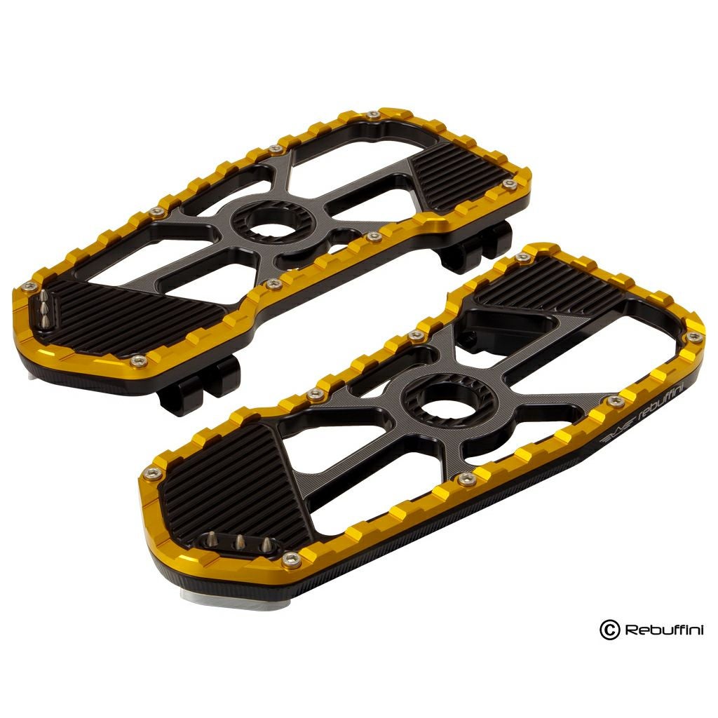 Wheelie ドライバー・ビレットフットボード (ブラック/ゴールド) 1