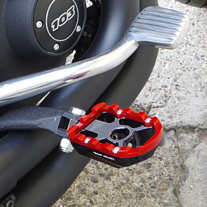 Wheelie フットペグ (ブラック/レッド)