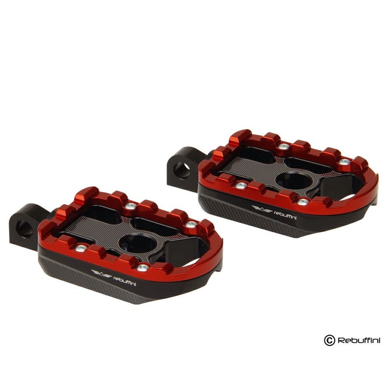 Wheelie パッセンジャー フットペグ (ブラック/レッド) ツーリング