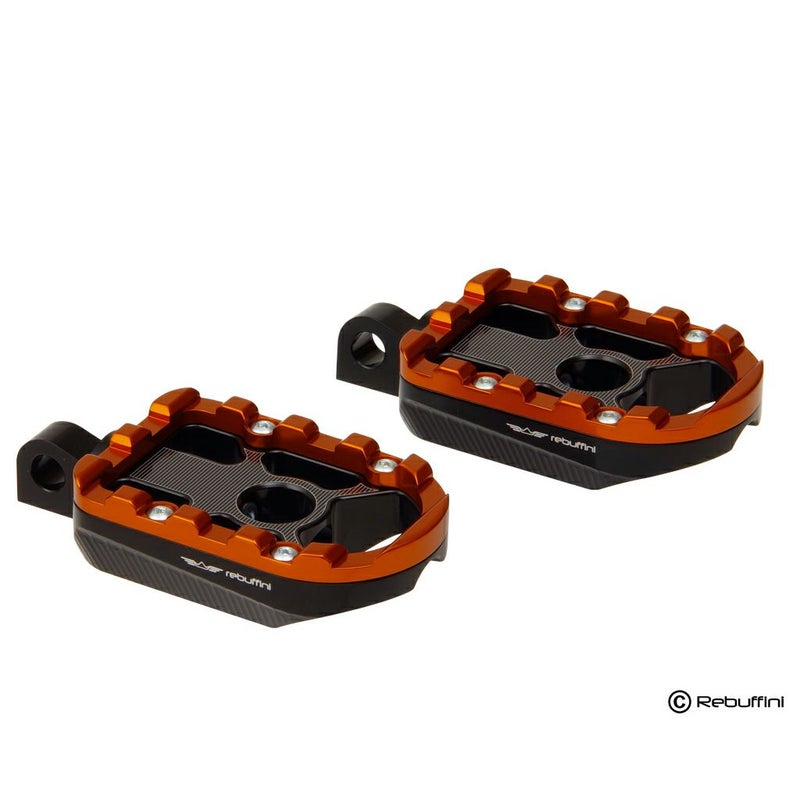 Wheelie パッセンジャー フットペグ (ブラック/オレンジ) ツーリング