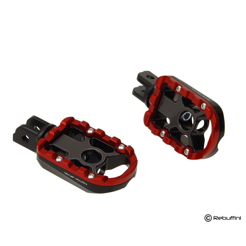 Wheelie ライダー フットペグ (ブラック/レッド) M8ソフテイル