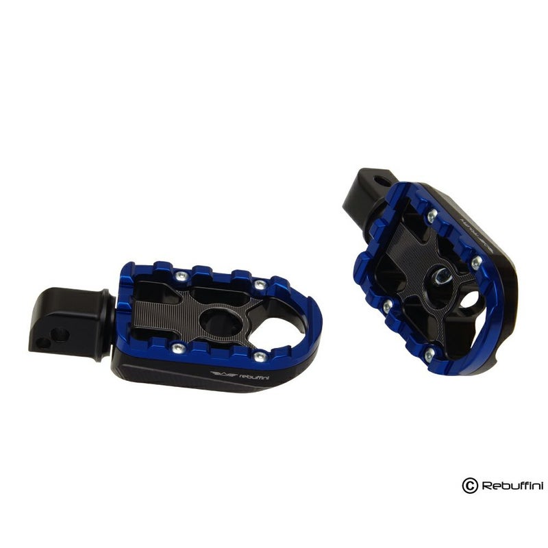 Wheelie パッセンジャー フットペグ (ブラック/ブルー) M8ソフテイル