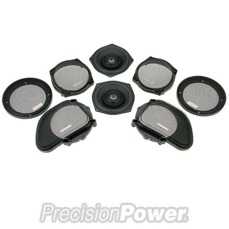 ハーレー ツーリング 5.25インチ フェアリング スピーカー 100W 2オーム グリル付き Precision Power（プレシジョンパワー）