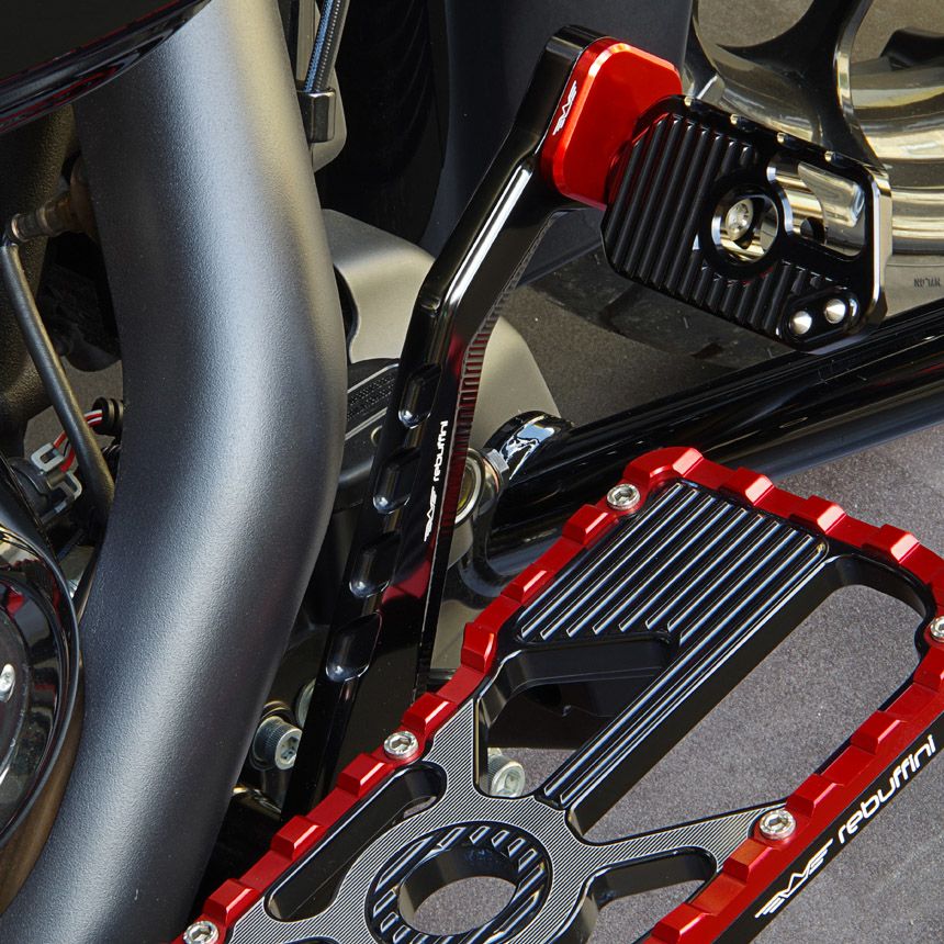 Wheelie リアブレーキレバー (ブラック/レッド)