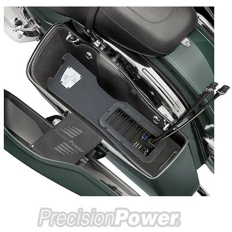 ハーレー 1998～2013 ツーリング 10インチ サブウーファー 左側サドルバッグ 取り付けキット Precision Power（プレシジョンパワー）