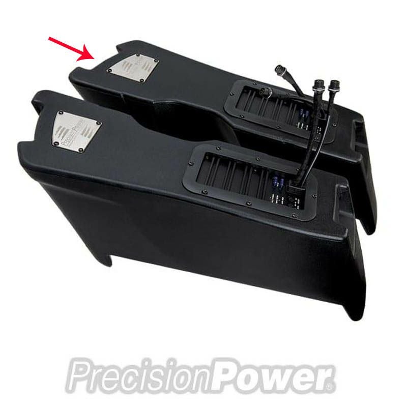 ハーレー 1998～2013 ツーリング 10インチ サブウーファー 右側サドルバッグ 取り付けキット Precision Power（プレシジョンパワー）