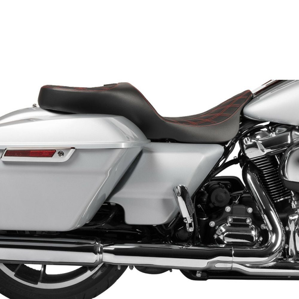 Drag Specialties エクステンドリーチ フリーダム ツーリングシート ダブルダイアモンド レッド