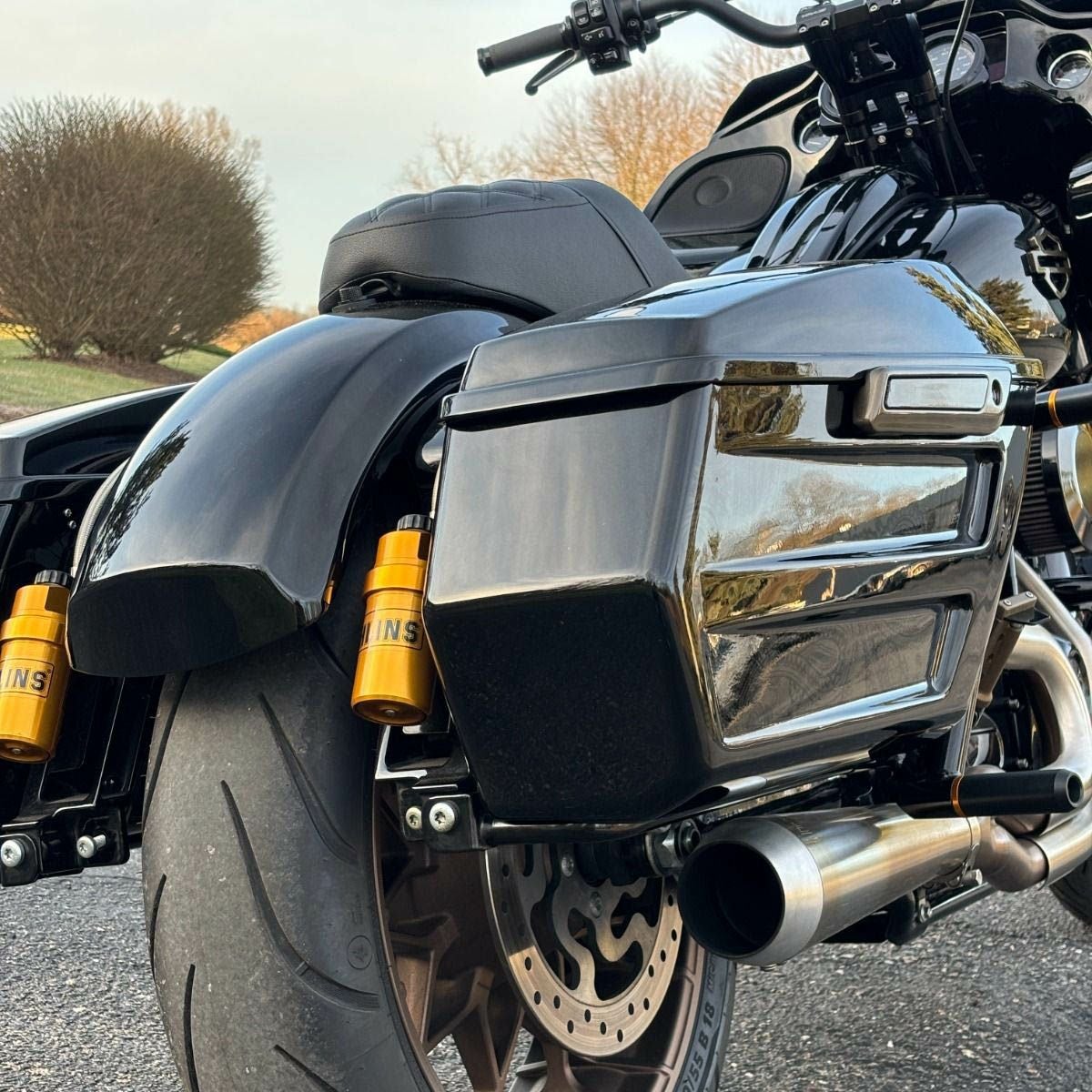 2014～2023 ツーリング チョップド ハードラインリアフェンダー ビッビッドブラック HOGWORKZ（ホグワークズ） 5