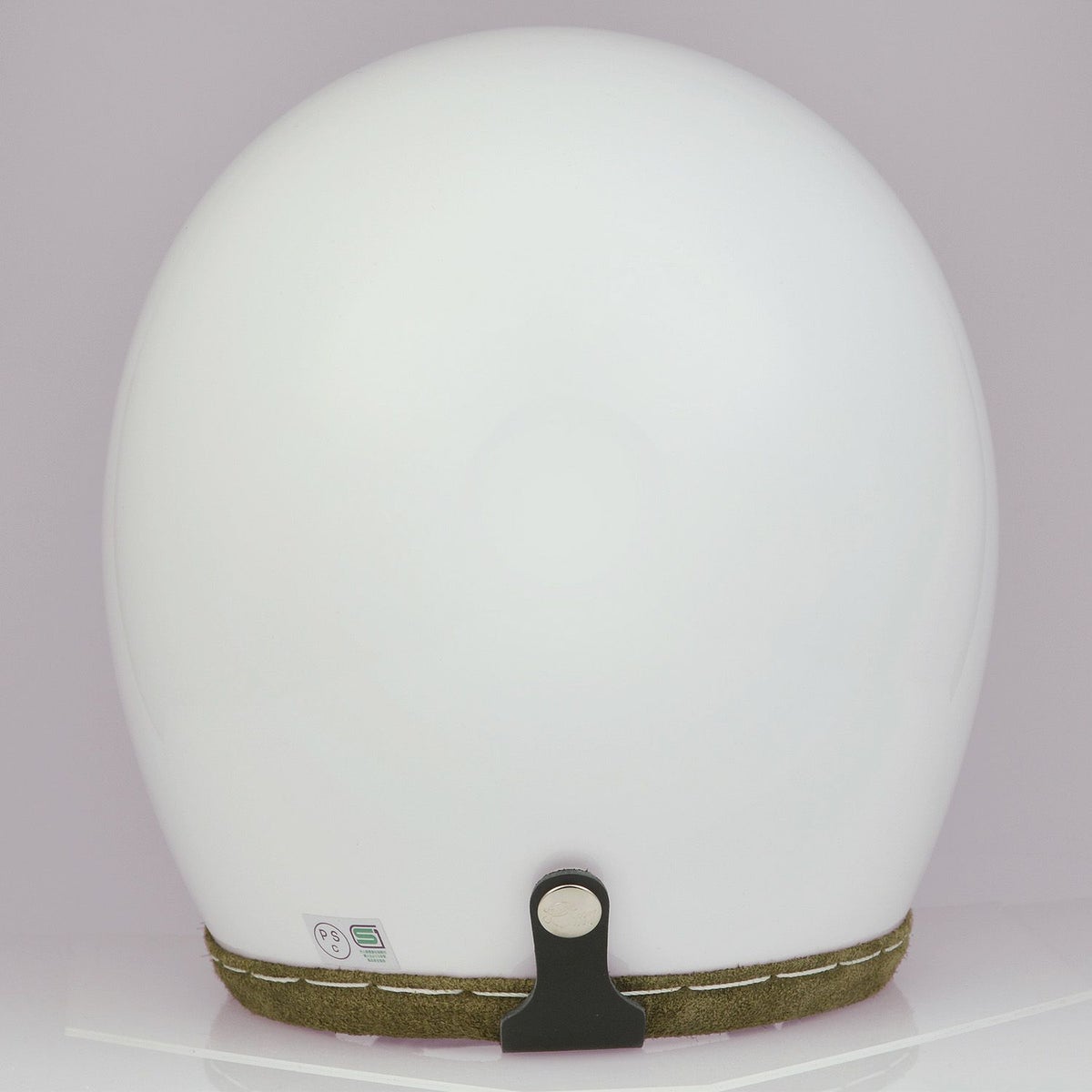 SHM HAND STITCH ジェットヘルメット Lot-112 ホワイト/アイビーグリーントリム 4