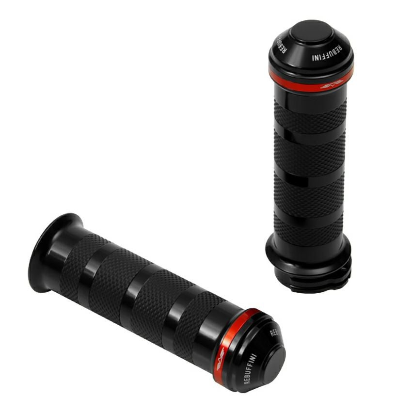 Wheelie ハーレーグリップ (ブラック/レッド) ケーブルスロットル用1