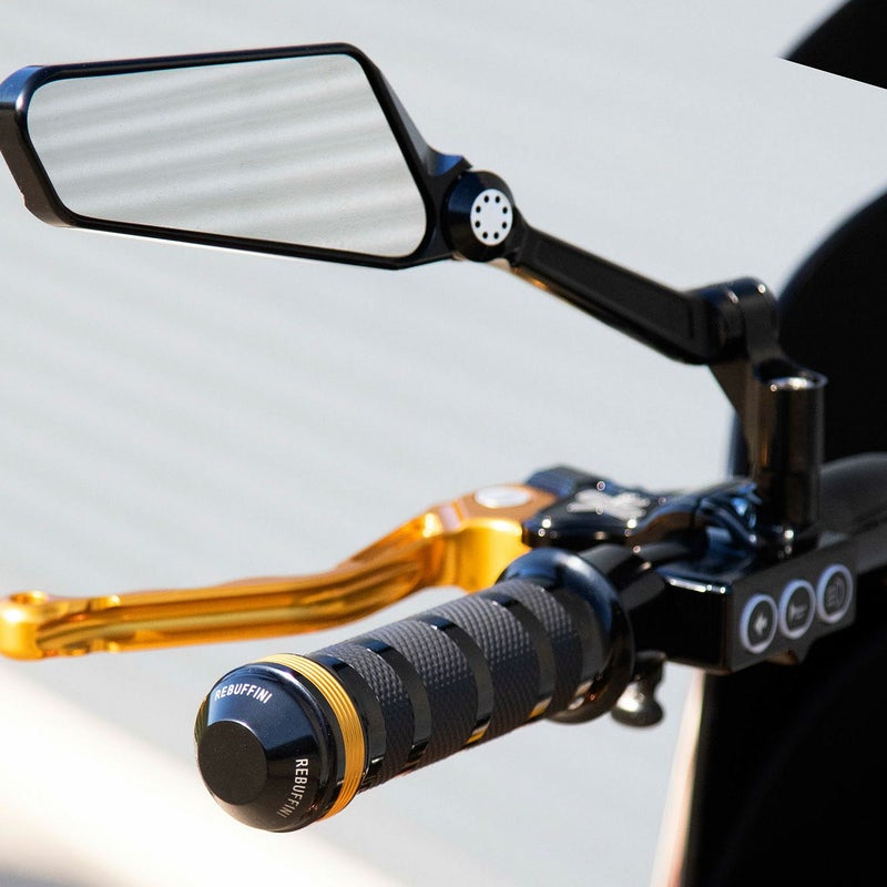 Wheelie ハーレーグリップ (ブラック/ゴールド) 電子制御スロットル用