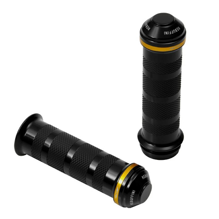 Wheelie ハーレーグリップ (ブラック/ゴールド) 電子制御スロットル用1