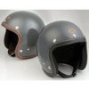 SHM HAND STITCH ジェットヘルメット Lot-113 ガンシップグレー/ブラックレザートリム 5