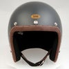 SHM HAND STITCH ジェットヘルメット Lot-113 ガンシップグレー/ココアレザートリム 3