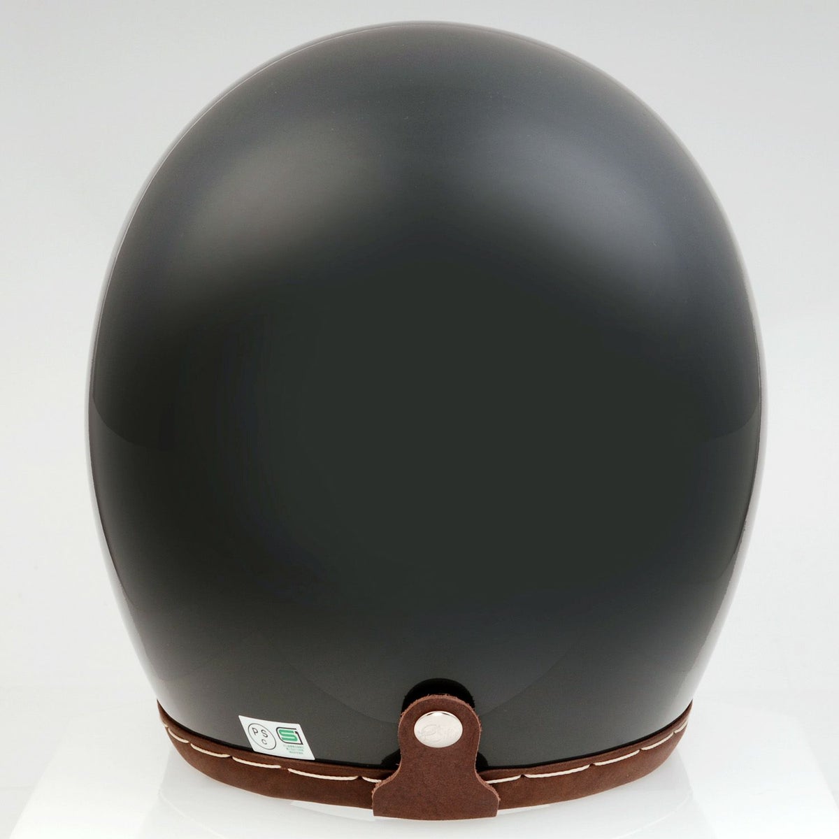 SHM HAND STITCH ジェットヘルメット Lot-113 ガンシップグレー/ココアレザートリム 4