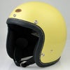 SHM HAND STITCH ジェットヘルメット Lot-113 ゴールドウッドイエロー/ブラックレザートリム