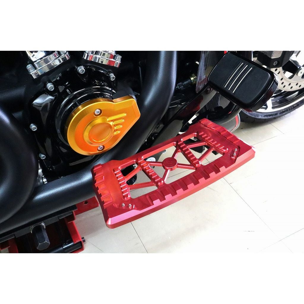 アルミ削り出しフロアボード タイプ1 (レッド) 2024以降 ツーリング3