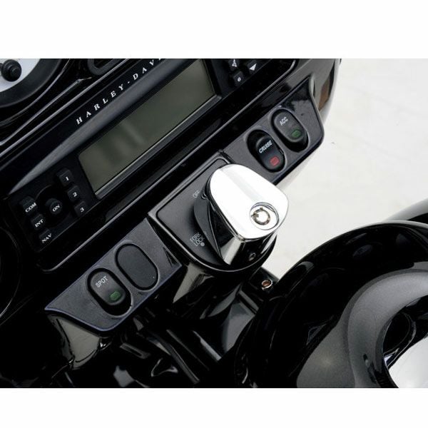 KLOCK Werks　イグニッション・ノブ・スイッチカバー　クローム　ツーリングモデル用（FLHRを除く）-01