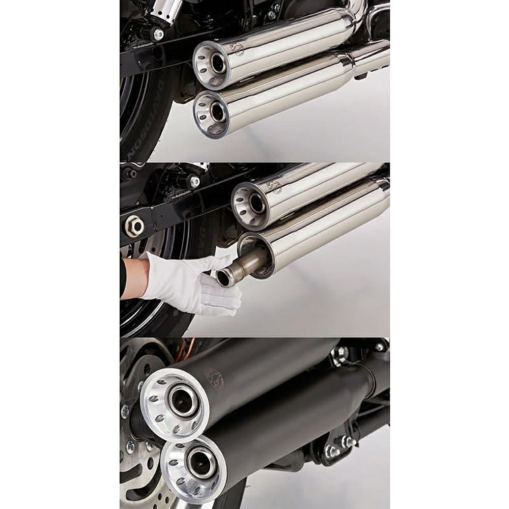 ダブルグルーブ スリップオンマフラー (ブラック) 2021～2024 ヘリテイジクラシック2