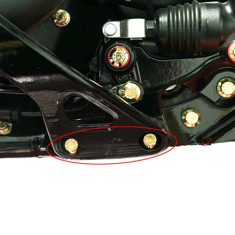 M8ソフテイル フットペグマウント ARPボルトキット ゴールド BAMCO MOTORSPORTS (バムコ モータースポーツ)