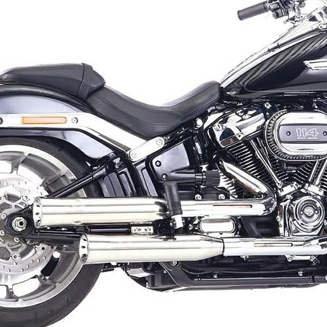 ダブルグルーブ スリップオンマフラー (ポリッシュ) 2021～2024 ソフテイル