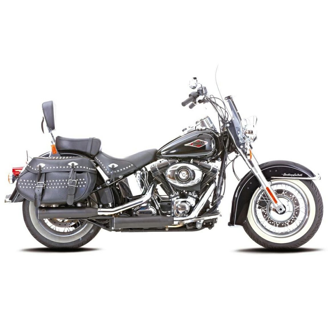 ダブルグルーブ スリップオンマフラー (ブラック)1