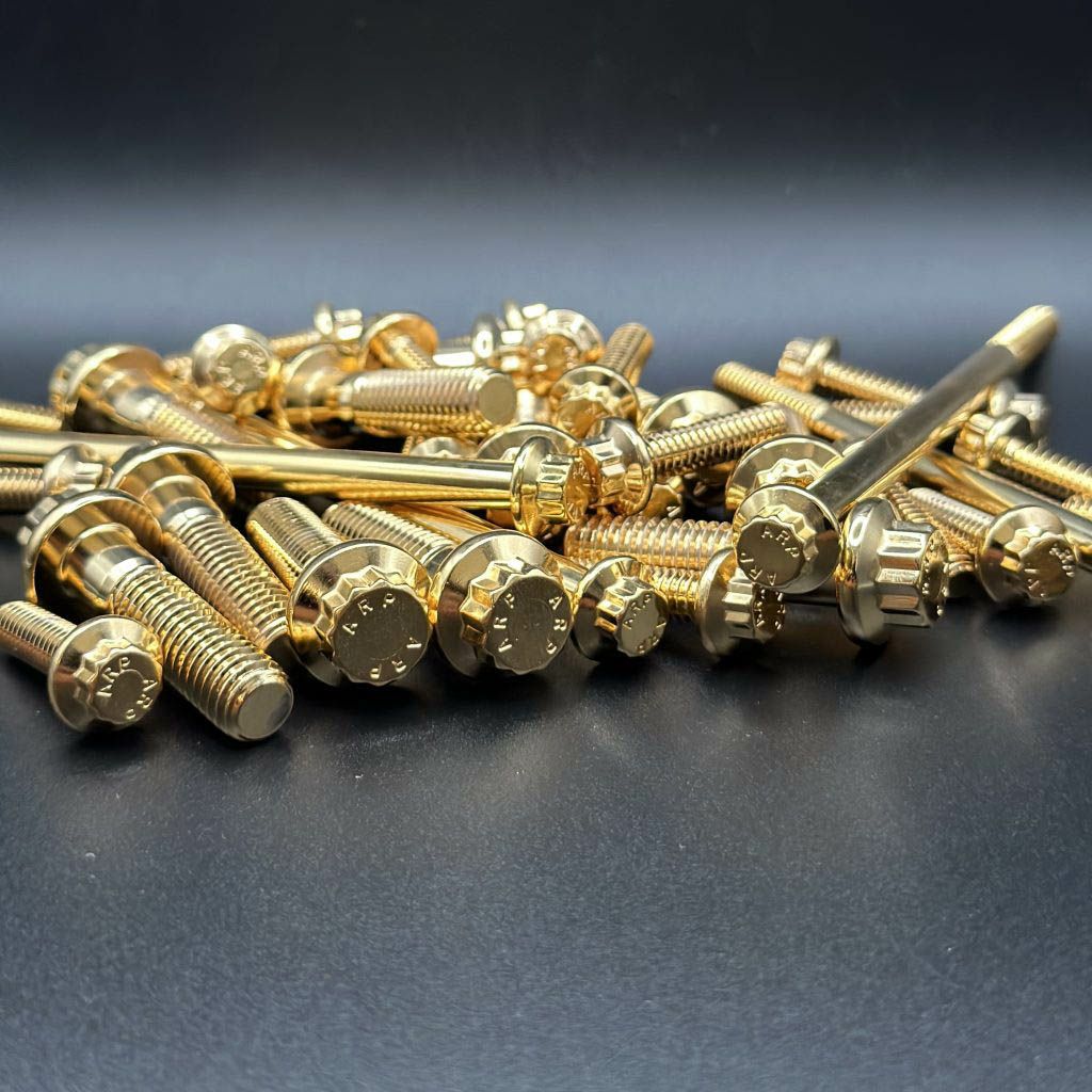 M8ソフテイル リアブレーキリンケージ ARPボルトキット ゴールド、ブラックワッシャー BAMCO MOTORSPORTS (バムコ モータースポーツ) 2