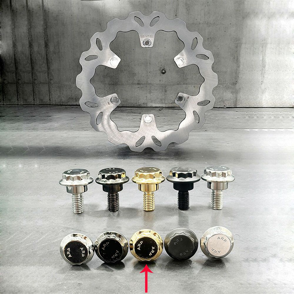 フロント スポークマウントローター デュアル ARPボルトキット ゴールド BAMCO MOTORSPORTS (バムコ モータースポーツ)