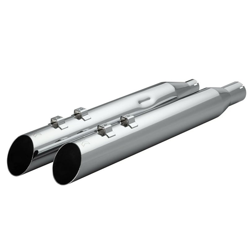 クロームワークス 4インチ HPプラス・スラッシュアップ スリップオンマフラー (クローム) M8ツーリング