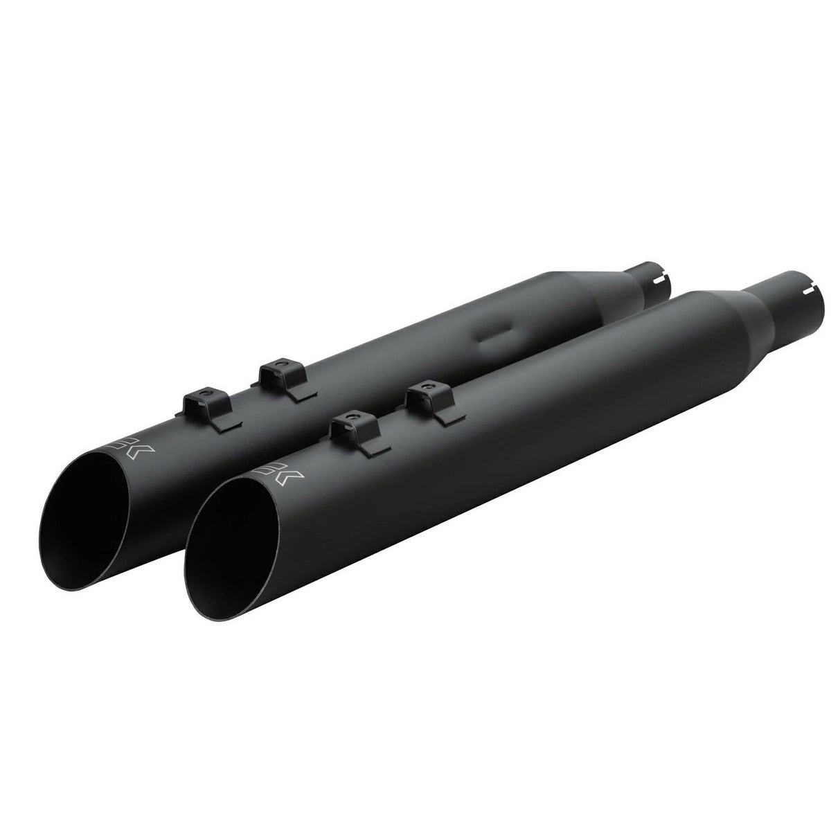 クロームワークス 4インチ HPプラス・スラッシュアップ スリップオンマフラー (ブラック) M8ツーリング