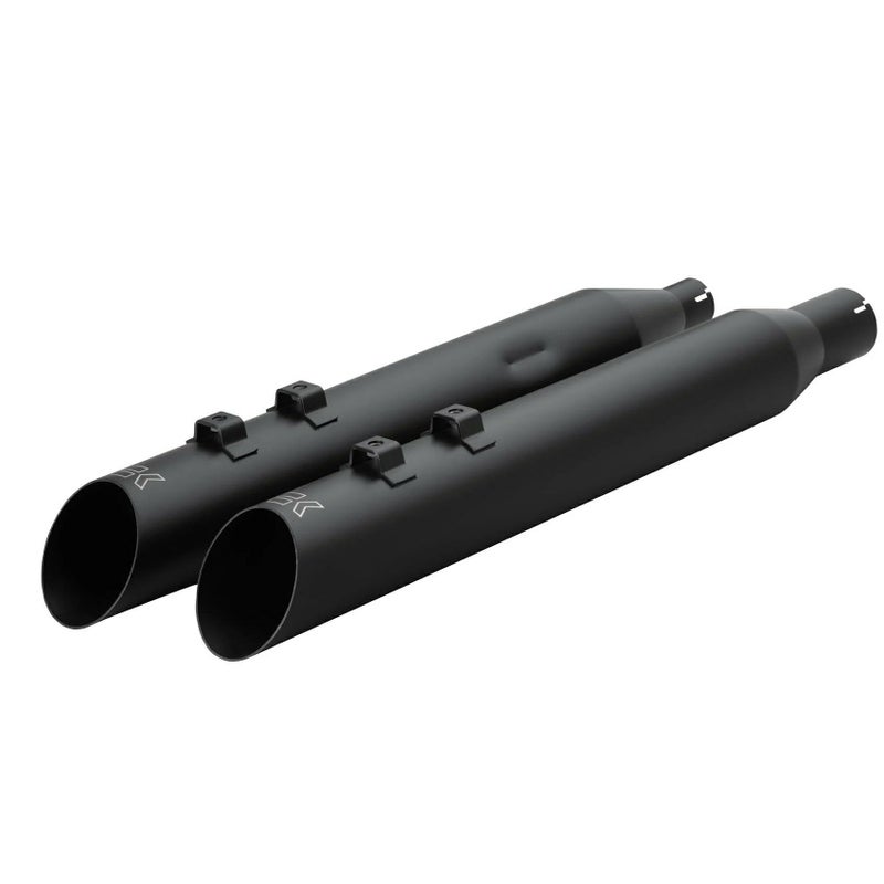 クロームワークス 4インチ HPプラス・スラッシュアップ スリップオンマフラー Ripperバッフル (ブラック) M8ツーリング