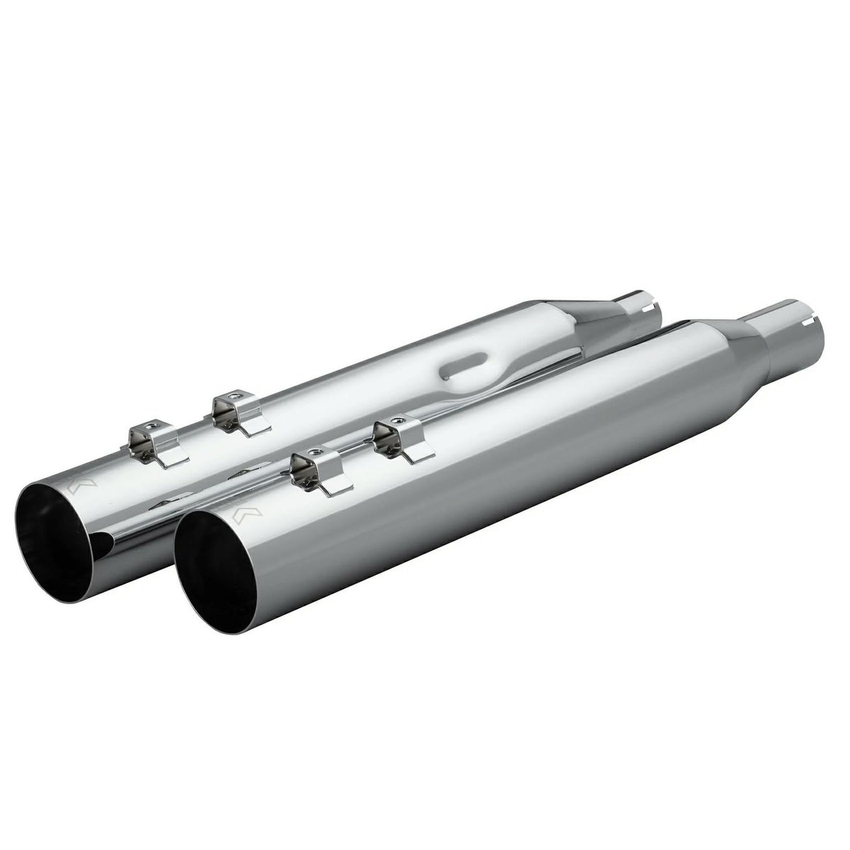 クロームワークス 4インチ HPプラス・ストレートカット スリップオンマフラー (クローム) M8ツーリング