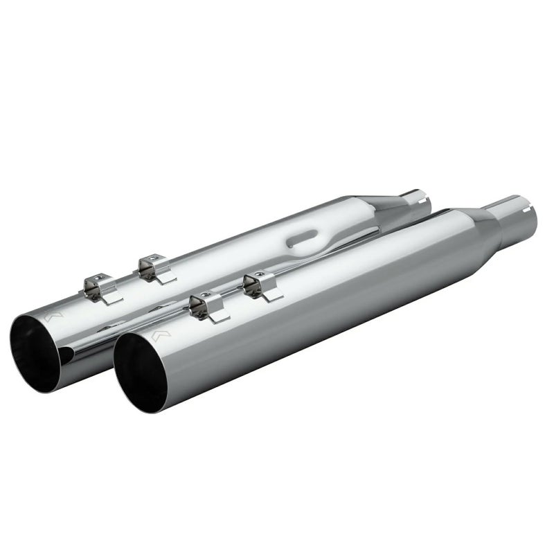 クロームワークス 4インチ HPプラス・ストレートカット スリップオンマフラー Ripperバッフル (クローム) M8ツーリング