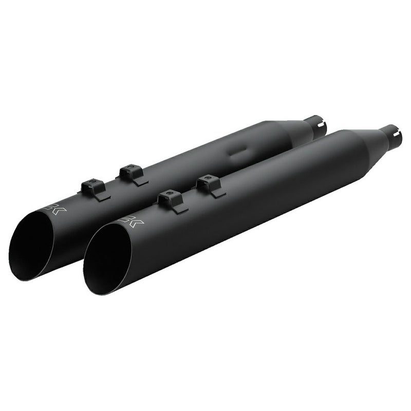 クロームワークス 4インチ HPプラス・スラッシュアップ スリップオンマフラー (ブラック) 2009～2016 ツーリング